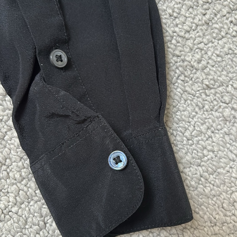 Monoprix black silk shirt - Picture 5 of 5